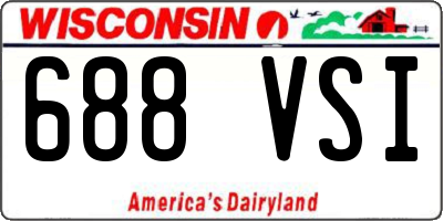 WI license plate 688VSI