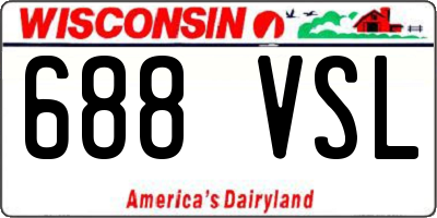 WI license plate 688VSL