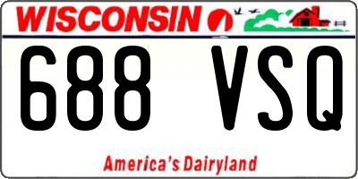 WI license plate 688VSQ