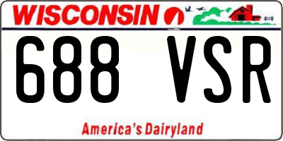 WI license plate 688VSR