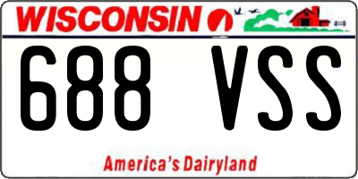 WI license plate 688VSS