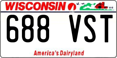 WI license plate 688VST
