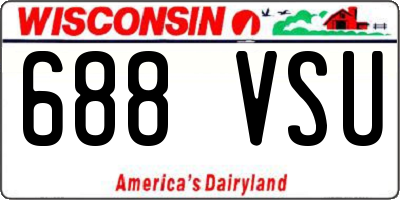 WI license plate 688VSU
