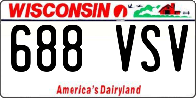 WI license plate 688VSV