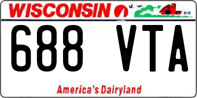 WI license plate 688VTA