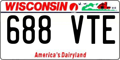 WI license plate 688VTE