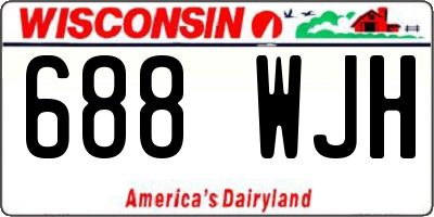 WI license plate 688WJH