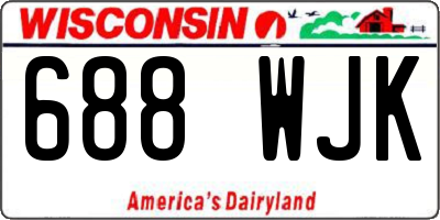 WI license plate 688WJK