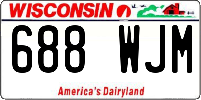 WI license plate 688WJM