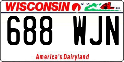 WI license plate 688WJN