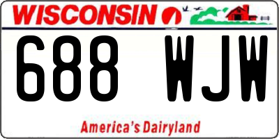 WI license plate 688WJW