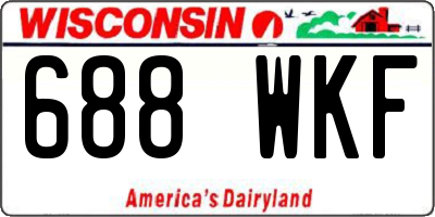WI license plate 688WKF