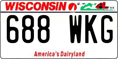 WI license plate 688WKG