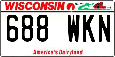 WI license plate 688WKN