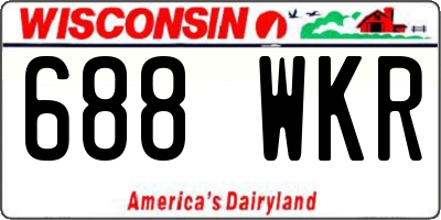 WI license plate 688WKR