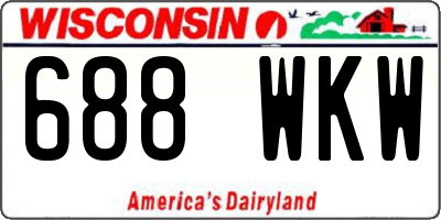 WI license plate 688WKW