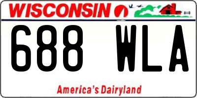 WI license plate 688WLA