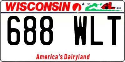 WI license plate 688WLT