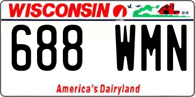 WI license plate 688WMN