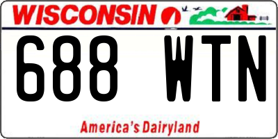 WI license plate 688WTN