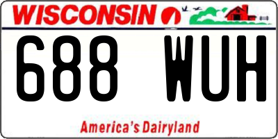 WI license plate 688WUH