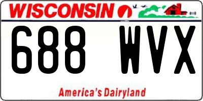 WI license plate 688WVX