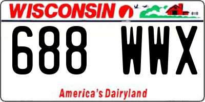 WI license plate 688WWX