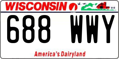 WI license plate 688WWY