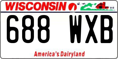 WI license plate 688WXB
