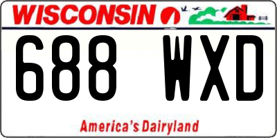 WI license plate 688WXD