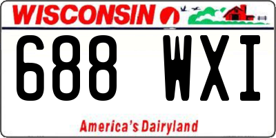 WI license plate 688WXI