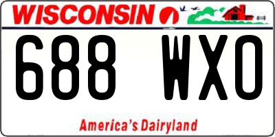 WI license plate 688WXO