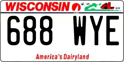 WI license plate 688WYE
