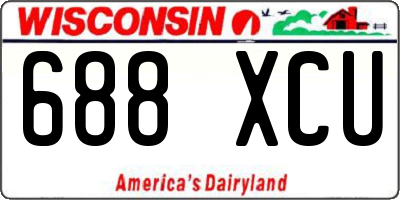 WI license plate 688XCU