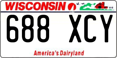 WI license plate 688XCY