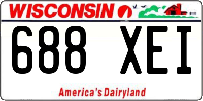 WI license plate 688XEI