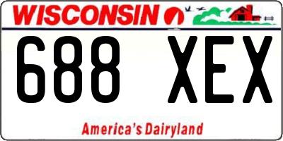WI license plate 688XEX