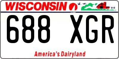 WI license plate 688XGR
