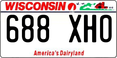 WI license plate 688XHO