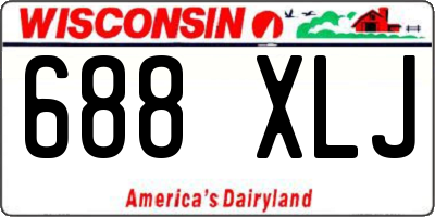 WI license plate 688XLJ