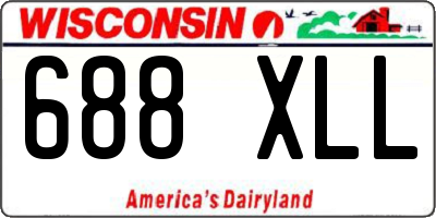 WI license plate 688XLL