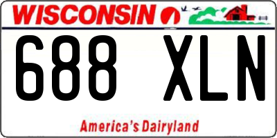 WI license plate 688XLN
