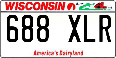 WI license plate 688XLR