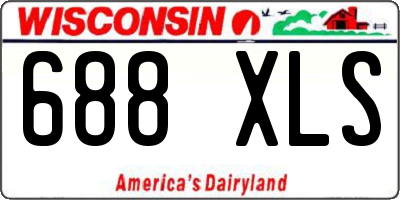WI license plate 688XLS