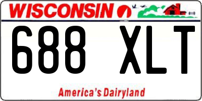 WI license plate 688XLT