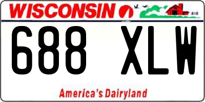WI license plate 688XLW