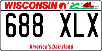 WI license plate 688XLX