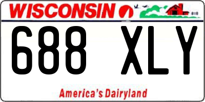 WI license plate 688XLY