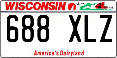 WI license plate 688XLZ