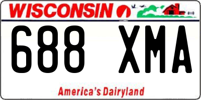 WI license plate 688XMA